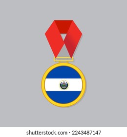 Illustration of El Salvador flag Template