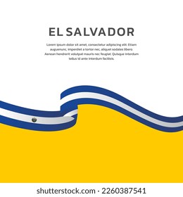 Illustration of El Salvador flag Template