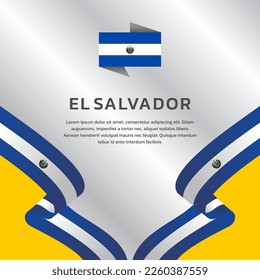 Illustration of El Salvador flag Template