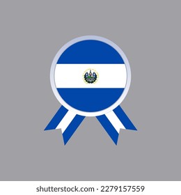 Illustration of El Salvador flag Template