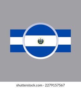 Illustration of El Salvador flag Template