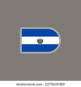 Illustration of El Salvador flag Template