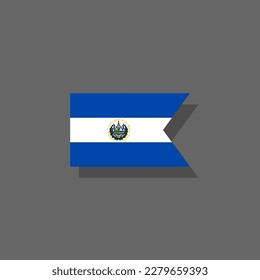 Illustration of El Salvador flag Template