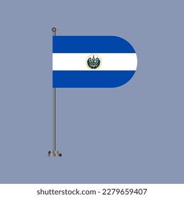 Illustration of El Salvador flag Template