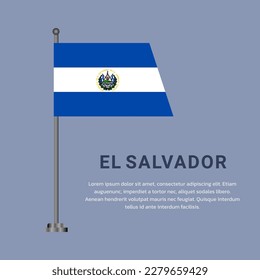 Illustration of El Salvador flag Template