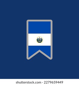 Illustration of El Salvador flag Template