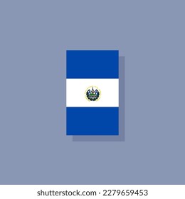 Illustration of El Salvador flag Template