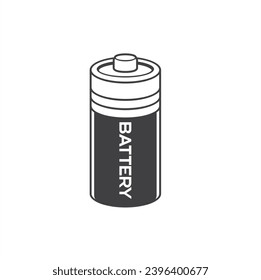illustration of electric battery, vector art.