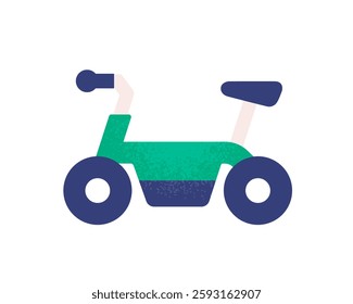 Illustration of electric bicycle used for rent or share. Cute pop icon material.
