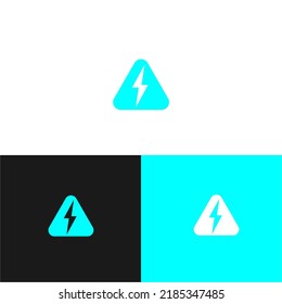 Ilustración del símbolo del tornillo eléctrico con la plantilla de diseño del icono del logotipo del triángulo