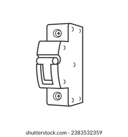 illustration of electric breaker or circuit breaker.