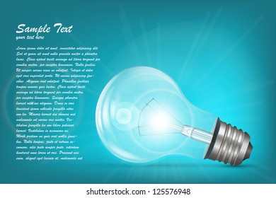 illustration of electric bulb on abstract background