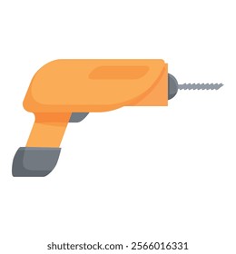 Illustration of an electric drill, a powerful tool for drilling holes and driving screws