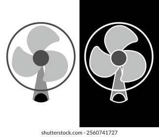 Illustration of electric fan provides a refreshing breeze, effectively cooling down heat during hot days. Its adjustable speed settings and oscillation features enhance comfort, for summer appliance