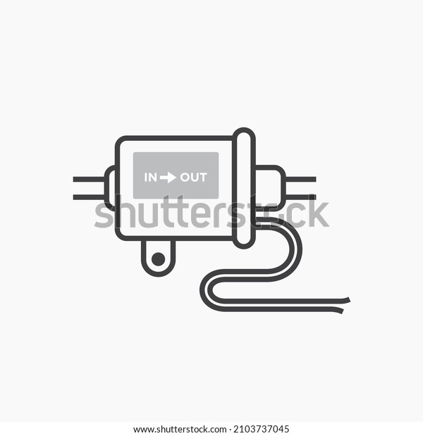 illustration of electric fuel pump for vehicle, auto\
part, vector art.