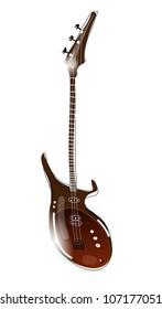 illustration of electric guitar om white