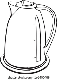 Illustration of an electric kettle 