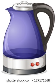 Illustration of an electric kettle on a white background