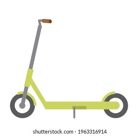 Illustration of an electric kickboard. Sports, entertainment, transportation, vector data.
