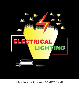 illustration of electric lighting, vector lighting, lamp vector, EPS 10