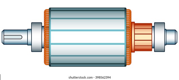 Illustration of the electric motor rotor