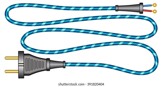 Illustration of the electric plug and cord