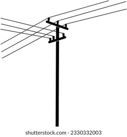 Illustration of an electric pole as a conductor for the electricity network 