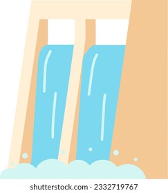 illustration of an electric power dam