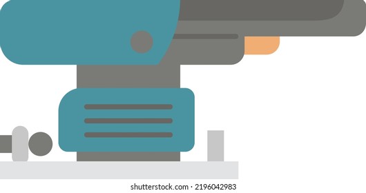 Illustration of an electric sander with flat design