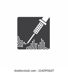 illustration of electric soldering, vector art.
