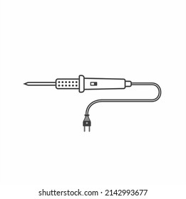 illustration of electric soldering, vector art.