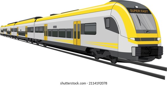 Ilustración del concepto de tren eléctrico