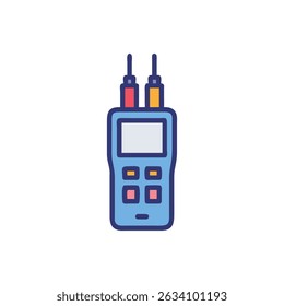 Illustration of an electrical multimeter tool for testing circuits