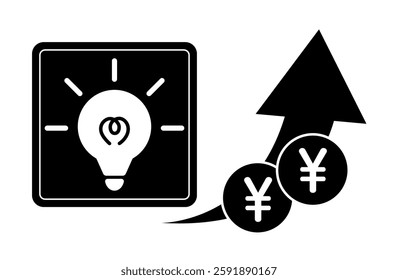 Illustration of electricity bill increase