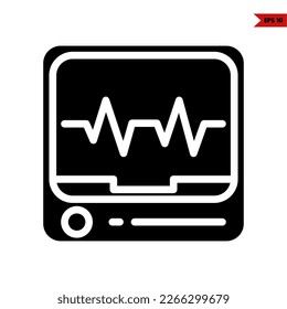 illustration of electrocardiogram glyph icon