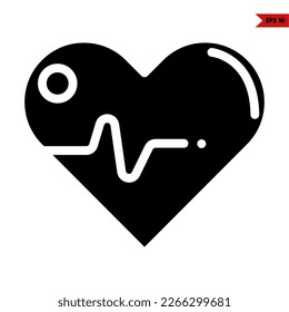 illustration of electrocardiogram glyph icon