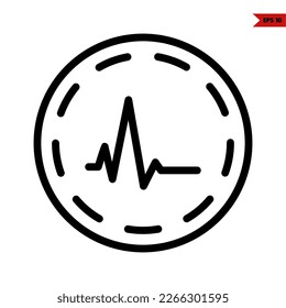 illustration of electrocardiogram glyph icon