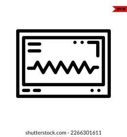 illustration of electrocardiogram glyph icon