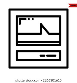 illustration of electrocardiogram glyph icon