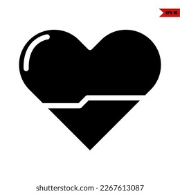 illustration of electrocardiogram glyph icon