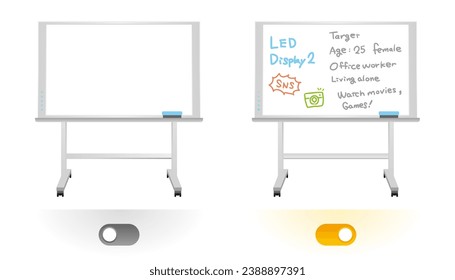 It is an illustration of an electronic blackboard.