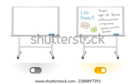 It is an illustration of an electronic blackboard.