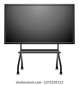 Illustration of electronic blackboard,large monitor,large display,display stand.