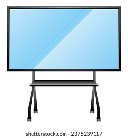 Illustration of electronic blackboard,large monitor,large display,display stand.