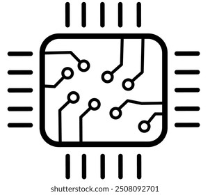 Ilustración de un circuito electrónico en Vector, arte