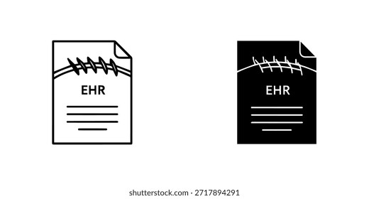 Ilustración de un documento de historia clínica electrónica aislado, concepto médico
