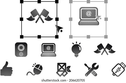The illustration of electronic music devices