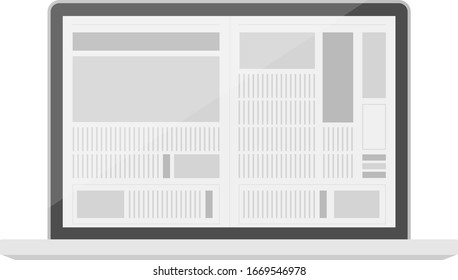 Illustration of electronic newspaper.
Illustration of paper surface.