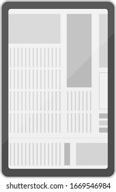 Illustration of electronic newspaper.
Illustration of paper surface.