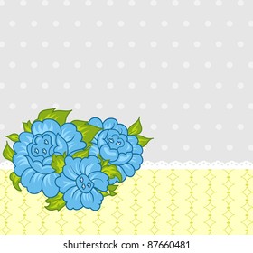 Illustration elegance card with flowers - vector